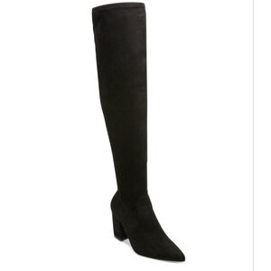 Steve Madden Rational Over-The-Knee Boots, Black, Micro Suede Womens Size 7 NEW